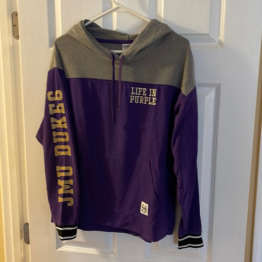 JMU Dukes PINK Hoodie Size Small